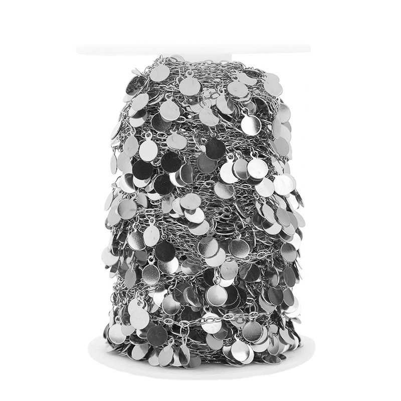 Body Jewelry For You - 1 Meter RVS 6mm Schijf Handgemaakte