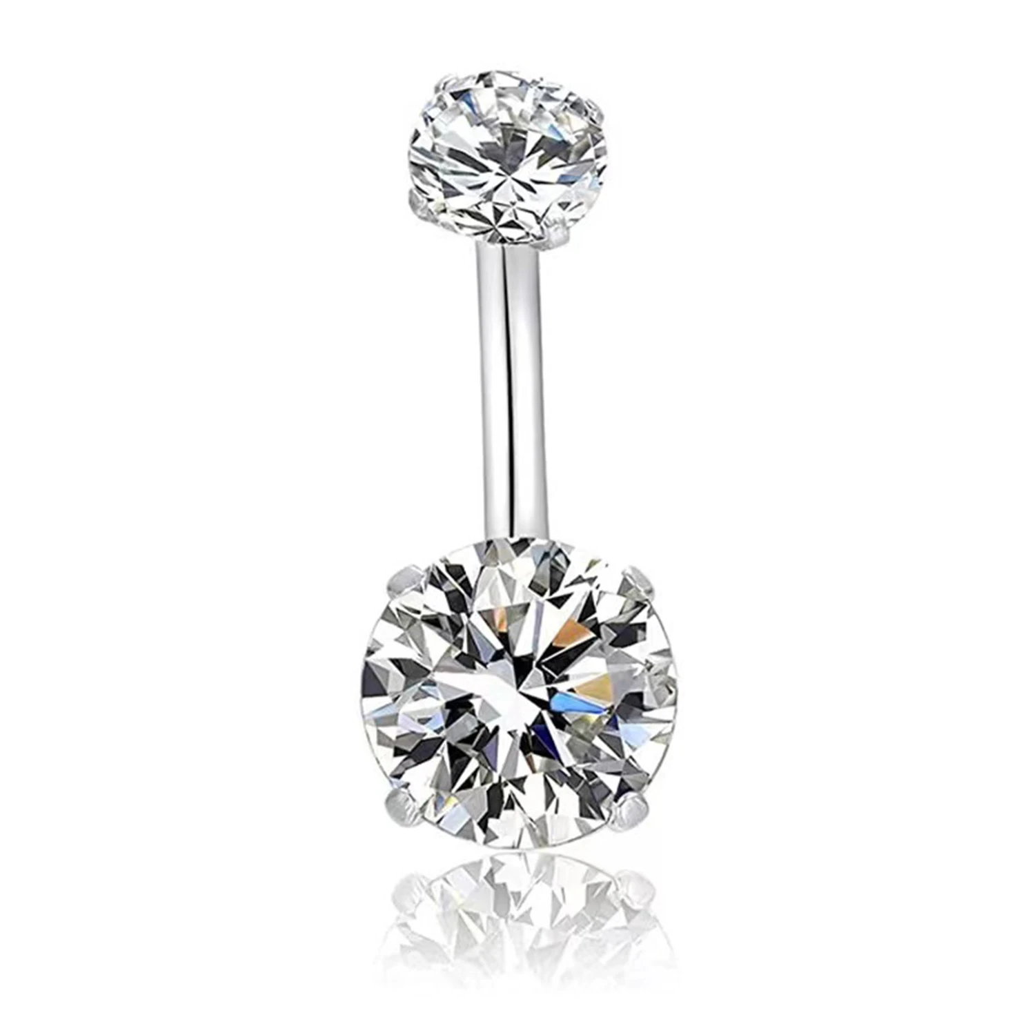Body Jewelry Surgical Steel - 1PC 316L Chirurgisch Staal Navelringen Crystal