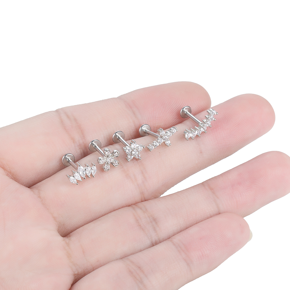 1Pc Bloem Tragus Piercing Stud - Body Jewelry Surgical Steel recensie en prijs